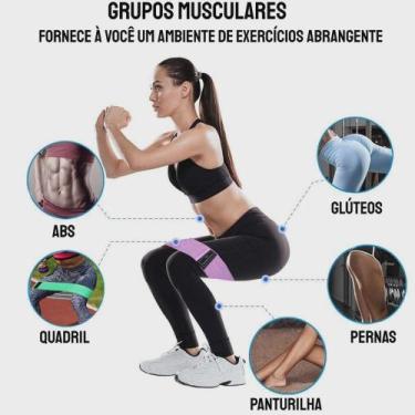 Imagem de Kit 3 Elástico Faixas Elásticas Hip Band Leve Média E Forte Linha Fit 