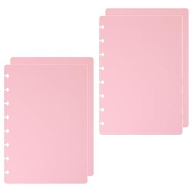 Imagem de ITSYHPRO 2 conjuntos de agendas de disco júnior, capa faça você mesmo, acessórios para caderno, cores doces compatíveis com Levenger Circa Arc TUL Eagle e Happy Planner (rosa, júnior)