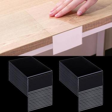 Imagem de Porta-etiquetas de prateleira contêm 50 unidades móveis de PVC transpa