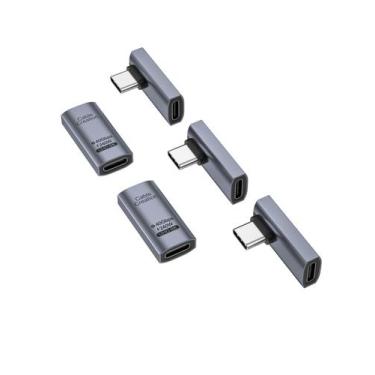 Imagem de Cabo adaptador USB C Creation, ângulo reto de 90 graus, pacote com 5 -