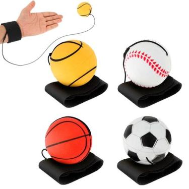 Imagem de Bola de retorno de pulso DSLSQD de 4 peças com basquete, beisebol e fu