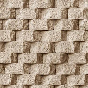 Imagem de Papel De Parede Vinilico Tijolinho 3d Marfim. - EDANTEX