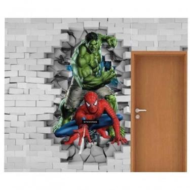 Imagem de Papel De Parede Adesivo Super Heróis Ph1008 Hulk E Aranha - OUTRAS MAR
