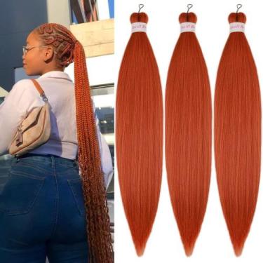 Imagem de Braiding Hair Gozill Ginger Orange, pré-esticado, 26 cm