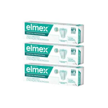 Imagem de Kit 3 Creme Dental Elmex Sensitive Professional 75g