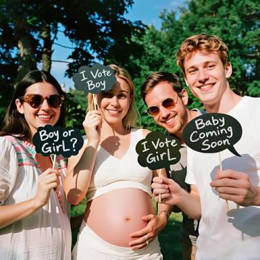 Imagem de Kit de 10 cartões de lousa em branco | Escreva suas próprias placas fotográficas para casamentos, graduações e festas infantis | Adereços de bolha de discurso em nuvem DIY com giz