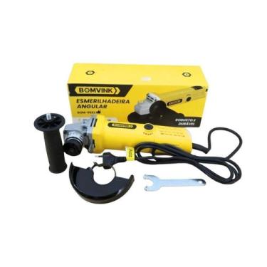 Imagem de Esmerilhadeira Angular 220V 850W Bom9552 Bomvink, Amarelo, 220V
