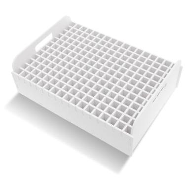 Imagem de Tcwhniev Organizador de canetas marcadoras de plástico com 204 furos para armazenar canetas coloridas, 204 compartimentos de grande capacidade, organizador compacto de armazenamento de marcadores para