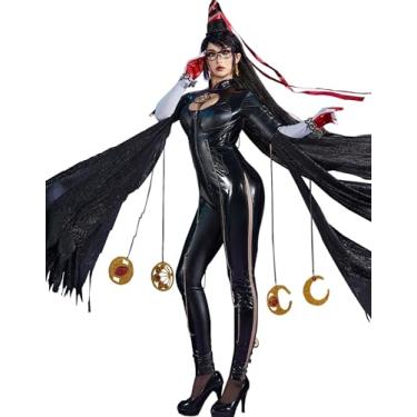 Imagem de miccostumes Fantasia feminina cosplay cosplay body luvas com correntes e meias (P)