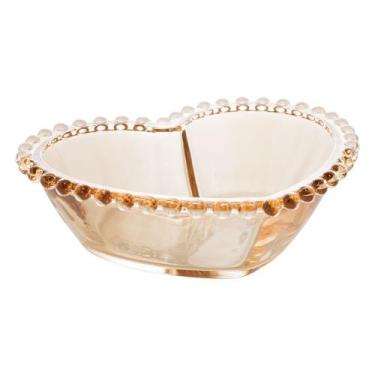 Imagem de Conjunto 2 Bowls Cristal Coração Pearl 15x13x5cm Âmbar - wolff