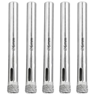 Imagem de Serra Copo Diamantada 6Mm Porcelanato Vidro Mármore 05 Un