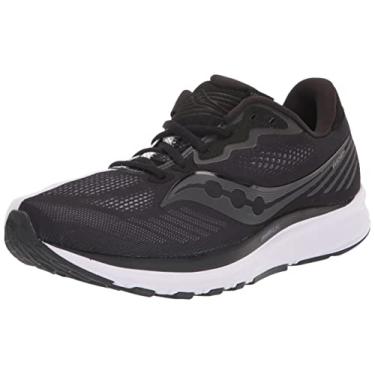 Imagem de Saucony Tênis de corrida feminino Ride 14, Preto/branco, 34