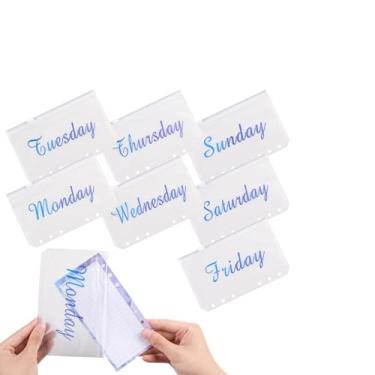 Imagem de A6 Bolsos para fichário com 6 furos de plástico com zíper envelope econômico para guardar dinheiro, 6 anéis, pasta com zíper, saco de folhas soltas, saco de enchimento de PVC (12 pacotes)