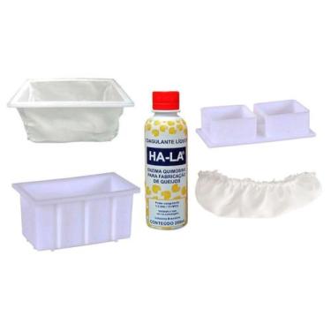 Imagem de Kit Forma 1Kg + Dessorador Produção Queijo Caseiro + Coalho - Injesul