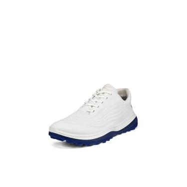 Imagem de ECCO Tênis de golfe masculino Lt1 Hybrid impermeável, branco/azul, 12-12.5