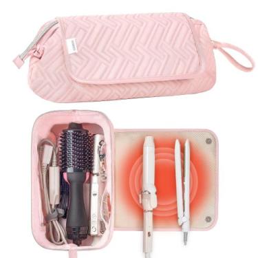 Imagem de Bolsa de viagem e tapete resistente ao calor para ferramentas de cabel