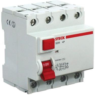 Imagem de Interruptor Diferencial 4p 100a - Sdr4100003 - Steck Interruptor Diferencial 4p 100a 30ma