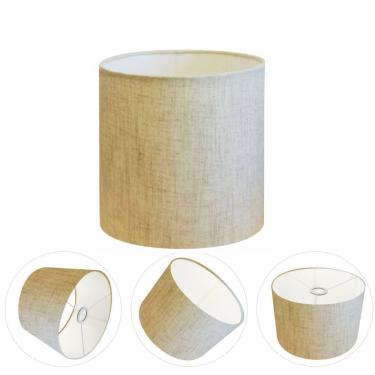 Imagem de Cúpula Abajur E Luminária Cilíndrica Vivare Cp-7008 ø20x25cm - Bocal Nacional Rustico-bege