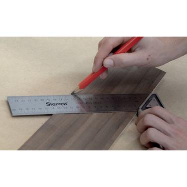 Imagem de Esquadro Para Carpinteiro Com Cabo De Alumínio 300mm - K53m-300-s - Starrett Esquadro Carpinteiro Cabo Aluminio 300mm