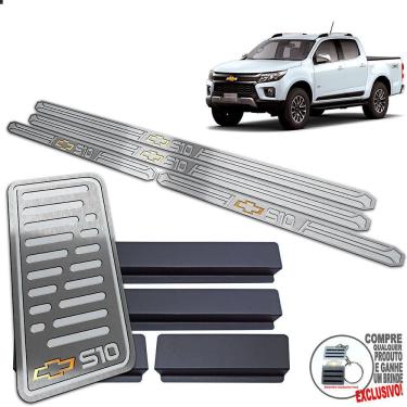 Imagem de Descanso De Pé + Soleira S10 2021 2022 Prata Alto Relevo