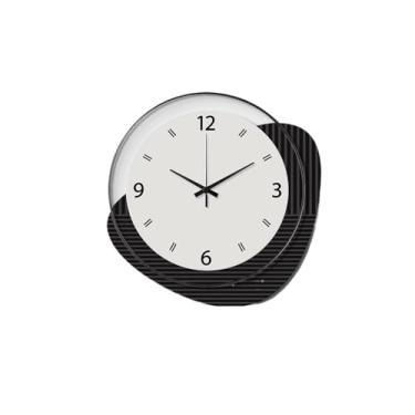 Imagem de Relógio de parede luz luxo relógio de sala de estar sem perfuração, relógio pendurado decoração criativa de restaurante, 30 * 30 cm decoração de casa