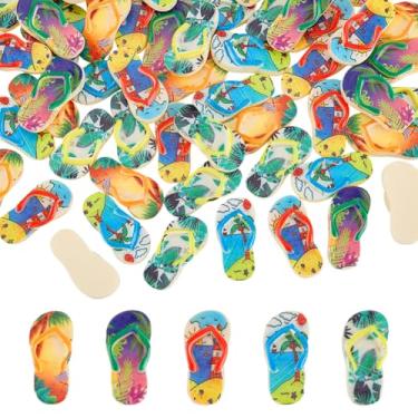 Imagem de PH PandaHall 65 peças 5 cores cabochão de resina flatback colorido desenho animado chinelo decoração suprimentos para artesanato DIY grampo de cabelo capa de telefone acessórios de ornamento, 29 x 15