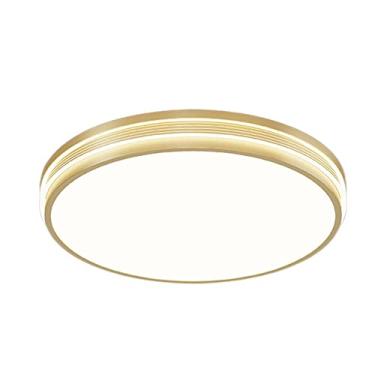 Imagem de luminária de teto LED de montagem embutida nórdica moderna perto da lâmpada de teto (luz branca) iluminação de teto redonda de 43 W com economia de energia design criativo painel de luz deco