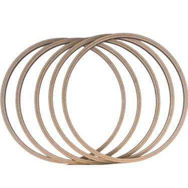 Imagem de Bastidor para Bordado Madeira Kit Bordado de 5 Bastidores com 25cm Externo em MDF Cru de 6mm