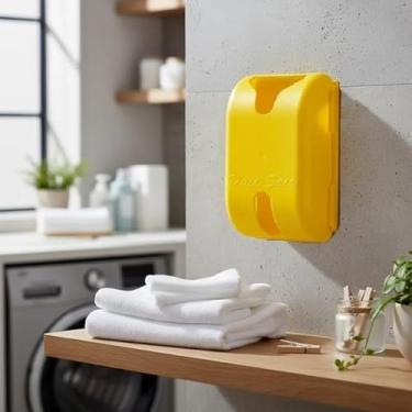 Imagem de Puxa Saco Dispenser Sacolas plásticas Fixação Dupla Face 3M (Amarelo)