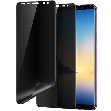 Imagem de Película de privacidade para Galaxy Note 8, película flexível de cobertura adesiva completa autorreparável [2 unidades], fácil instalação, 3D Curve Edge Fit, filme macio para Samsung Galaxy Note 8