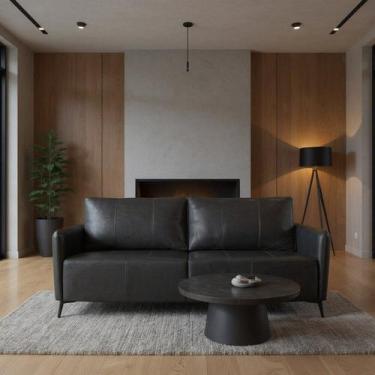 Imagem de Sofá de Couro Legítimo Porto Rico 200 Cm - LEME MOVELARIA