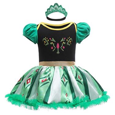 Imagem de MYRISAM Body feminino Anna para aniversário de princesa, vestido tutu, fantasia de Natal e Halloween com faixa de cabeça