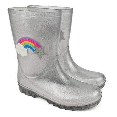 Imagem de Galocha Infantil Cano Alto em PVC Bota Infantil Impermeável Leve e Con