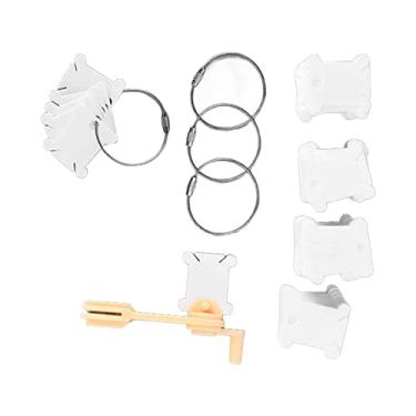 Imagem de AYNEFY Outros Suprimentos de Bordado de Costura 2 Clipes Design Bordado Floss Bobbins Organizador Cartões de Linha Cross Stitch Armazenamento de Costura Manual Máquina de Enrolamento Cartões Segurando Anéis de Plástico