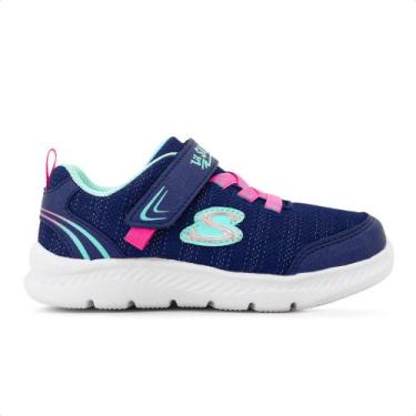 Imagem de Tênis Skechers Comfy Flex 2.0 Infantil, Marinho, Rosa, 21