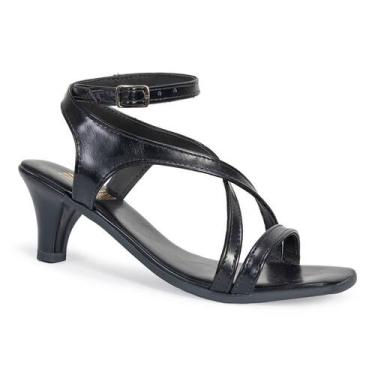 Imagem de Sandália Feminina Salto Fino Baixo Social Festa Moderna Confortável Vi