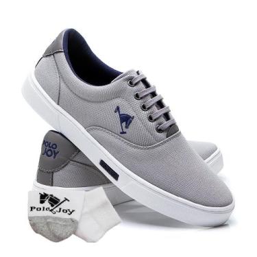 Imagem de Kit Sapatênis Casual Amarração com Meia Masculino Confort - Polo Joy, 