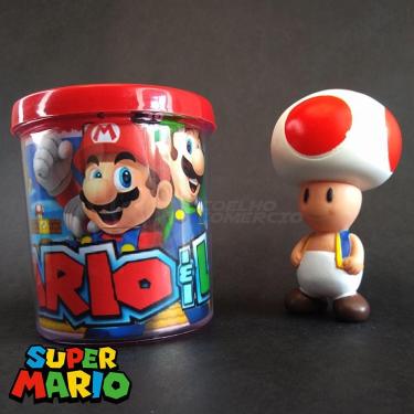 Imagem de Kit Boneco Colecion. Toad Cogum. 10Cm + Caneca Super Mario