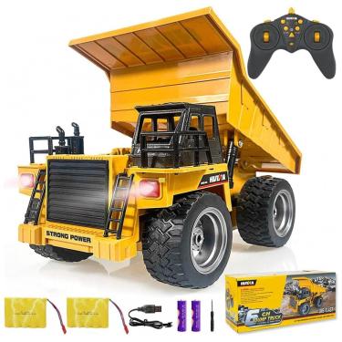 Imagem de Caminhão Basculante de Controle Remoto 3 em 1 em Metal, Escala 1:18, 6 Canais, Design de Metal Liga, Brinquedo de Construção Realista,kkny