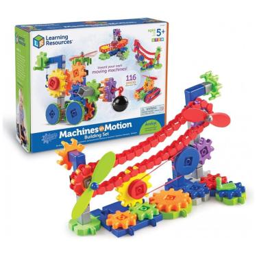 Imagem de Learning Resources Gears! Gears! Gears! Machines In Motion – Kit Educacional com 116 Peças Coloridas para Crianças a partir de 5 anos
