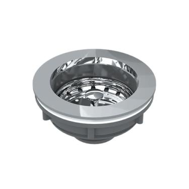 Imagem de VALVULA ESCOAMENTO P/PIA AMERICANA EM PP ABA INOX 110MM - 4.1/2" x 1.1/2" VEDANTE EVA