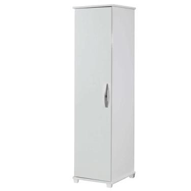 Imagem de Armário Multiuso Cuiabá 1 Porta 4 Prateleiras Arte Móveis Cor Branco -