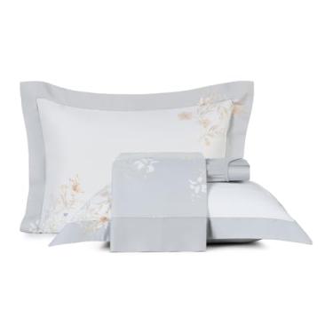 Imagem de Jogo de Roupa de Cama em Cetim 300 Fios - Flor de Lírio - Casal