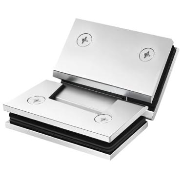 Imagem de AatrixQuayn Dobradiças de porta de chuveiro de vidro de 135 graus, latão sólido resistente, substituição de ferragens de porta de chuveiro para vidro temperado de 8 mm (1/5.1 cm) (12 mm) de espessura