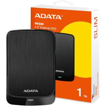 Imagem de HD Externo Portátil ADATA HV320 1TB, USB 3.2, Gen1, 5400RPM 2.5&quot; 125mm x 80mm x 11.5mm, Preto