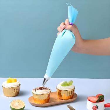 Imagem de Kit de confeiteiro de açúcar com 21 peças: ideal para criações de cupcake e biscoitos caseiros, azul