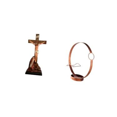 Imagem de Fenteer Ornamento de Escultura Religiosa Da Mãe Maria E Suporte de Garrafa de Vinho de Metal E Ferro, Organizador de Rack para Decoração de Mesa de Quarto E E