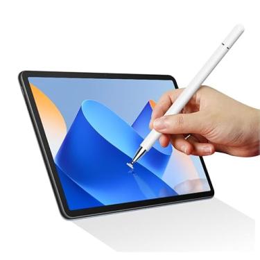 Imagem de Caneta Stylus e esferográfica 2 em 1 para iPad, iPhone, Android, tablet, smartphone, caneta capacitiva de tela sensível ao toque universal com tampa magnética e ponta de disco de precisão, caneta de
