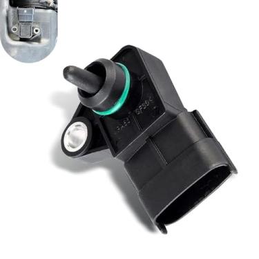 Imagem de Shakas Sensor de pressão de ar absoluto do coletor MAP, OE #39300-2B000 39300-2B100 39300-03000 9470930501, compatível com Hyundai Accent Azera Equus Santa Fe Sonata Tucson Kia Forte Optima (preto)