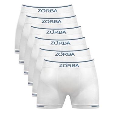 Imagem de Kit 6 Cuecas Zorba Boxer Extreme Point 846 Branco - GG, Branco, GG